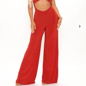 Elegant Red Jumpsuit